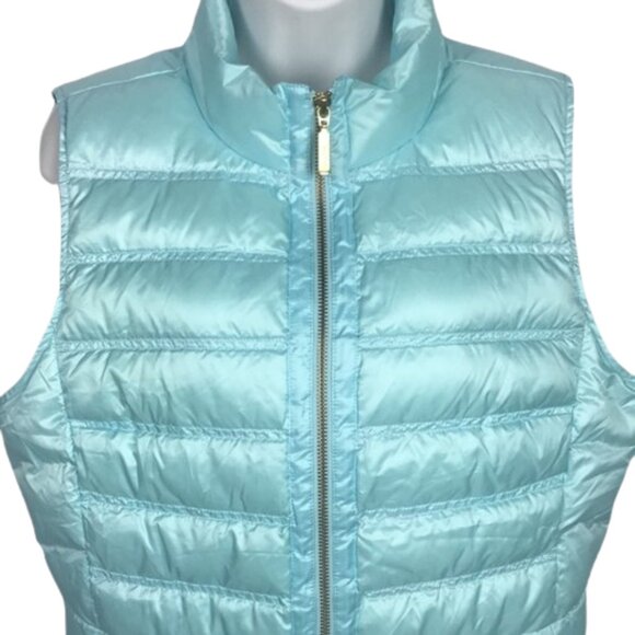 Lilly Pulitzer Elana Puffer Vest 🌊 Sea Salt Blue - Picture 6 of 16